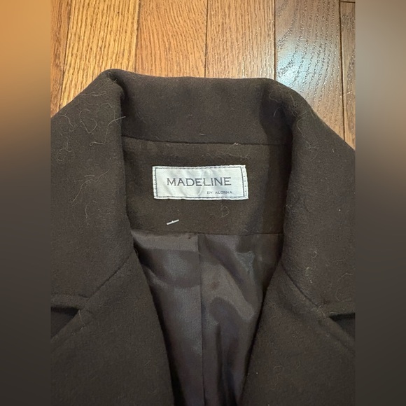 Madeline Vintage Brown 100% Wool Fringe Jacket Coat - Picture 3 of 5